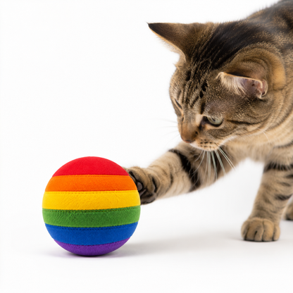 Rainbow Catnip Ball